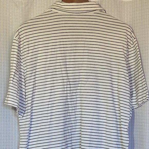 Ralph Lauren Polo Shirt Mens XL White Striped Casual Golf Rugby Knit Preppy - Picture 3 of 8